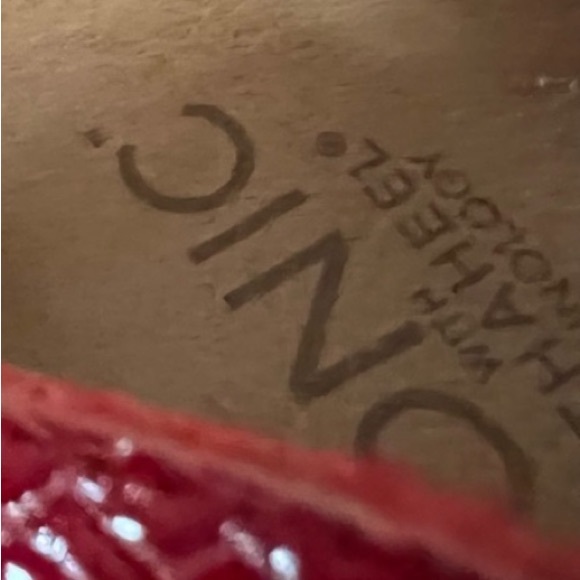 VIONIC Natasia red patent leather orthoheel wedge sz 9 - Picture 11 of 12